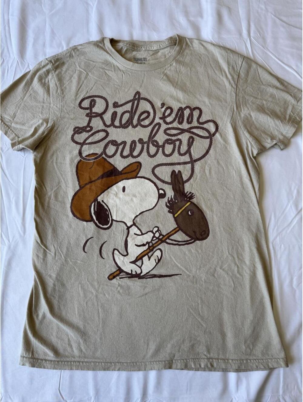 Peanuts Snoopy Cowboy Ride 'Em Cotton T-Shirt